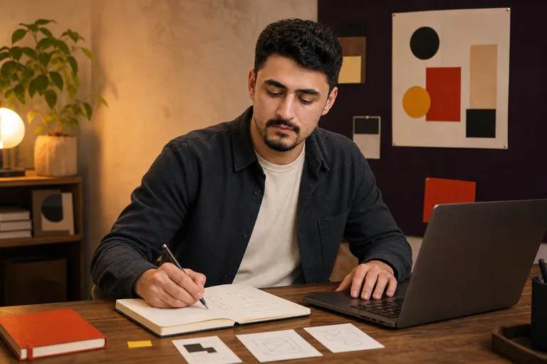 أنس يدوّن ملاحظات أثناء إعداد محتوى عن الذكاء الاصطناعي